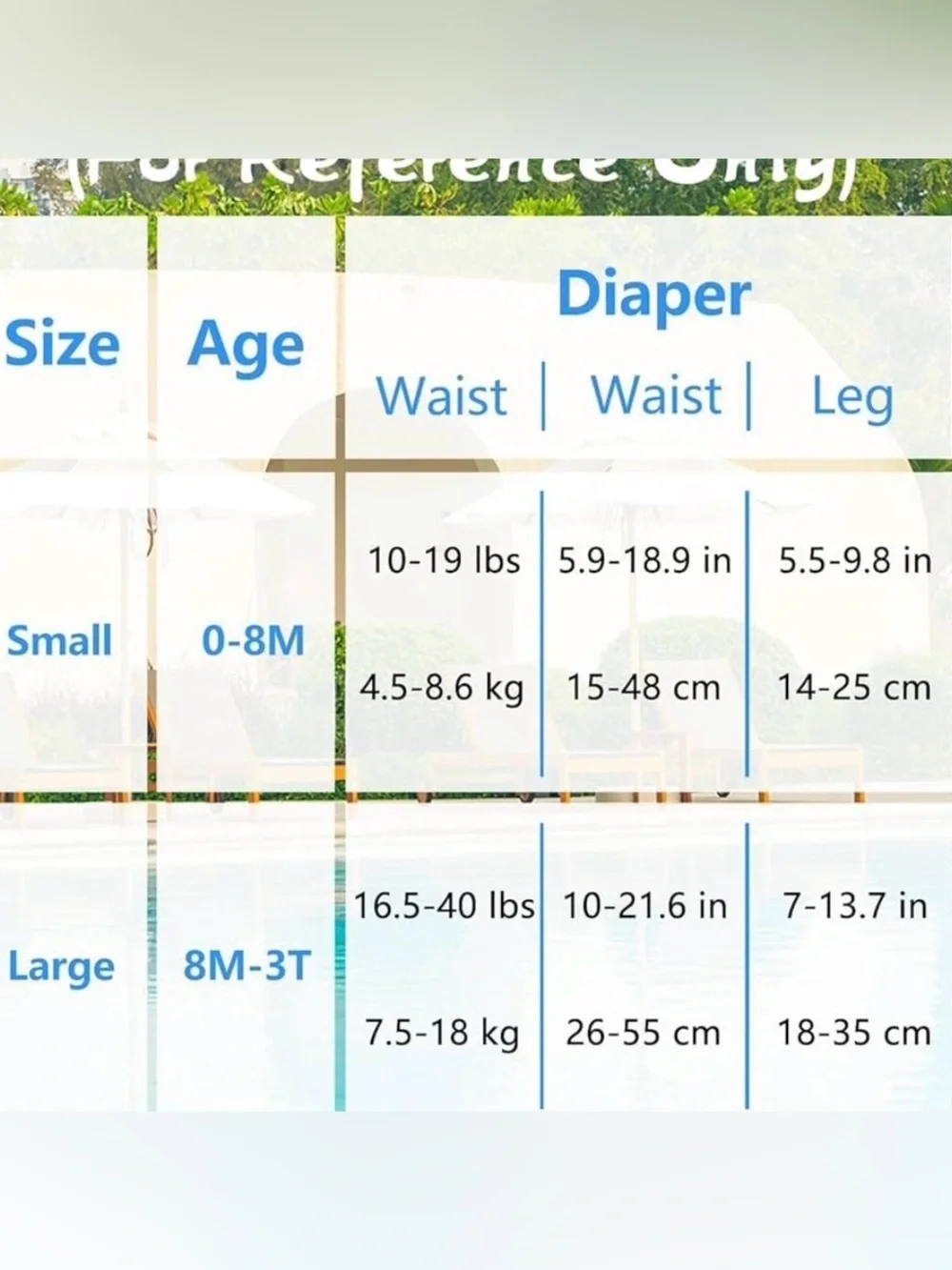 3 Pack Reusable Swim Diapers Large 8M-3T Waterproof Adjustable Washable